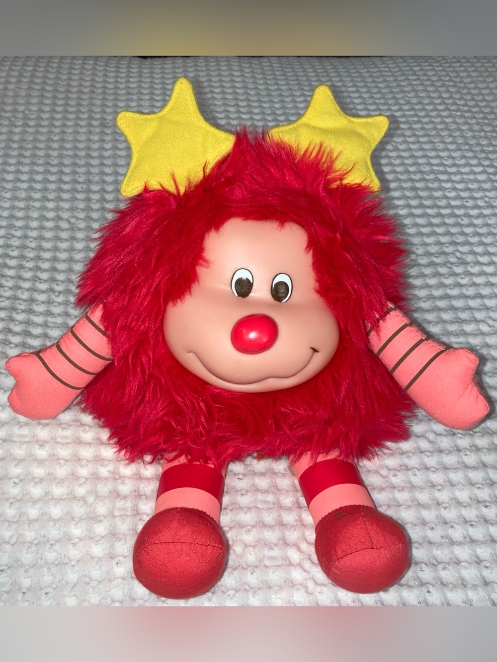 🌈 VINTAGE RAINBOW BRITE ROMEO RED SPRITE DOLL (11 Inches)